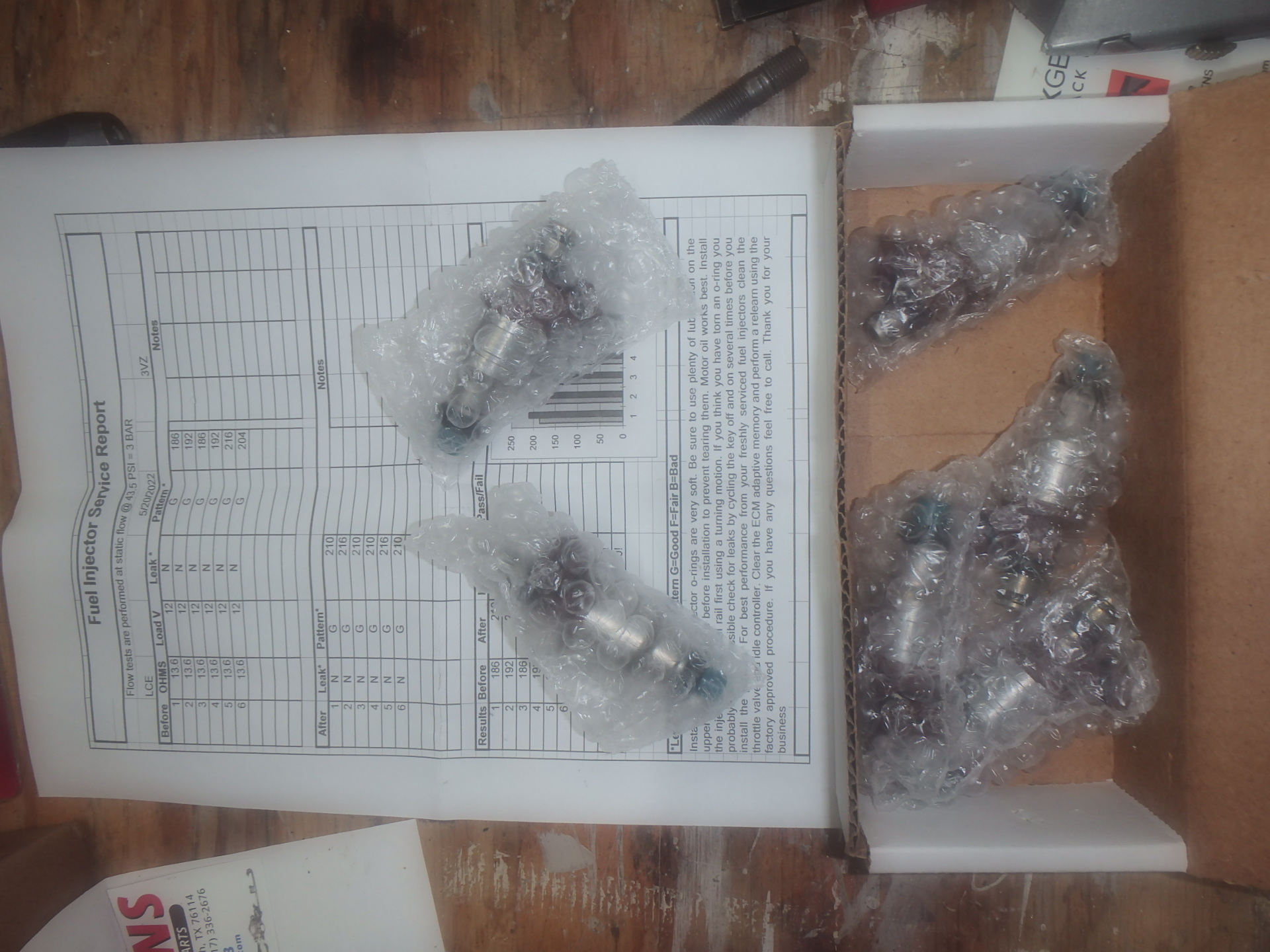 Cleaned fuel injectors